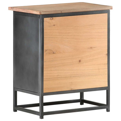 323501 vidaXL Bedside Cabinet Grey 40x30x50 cm Solid Acacia Wood