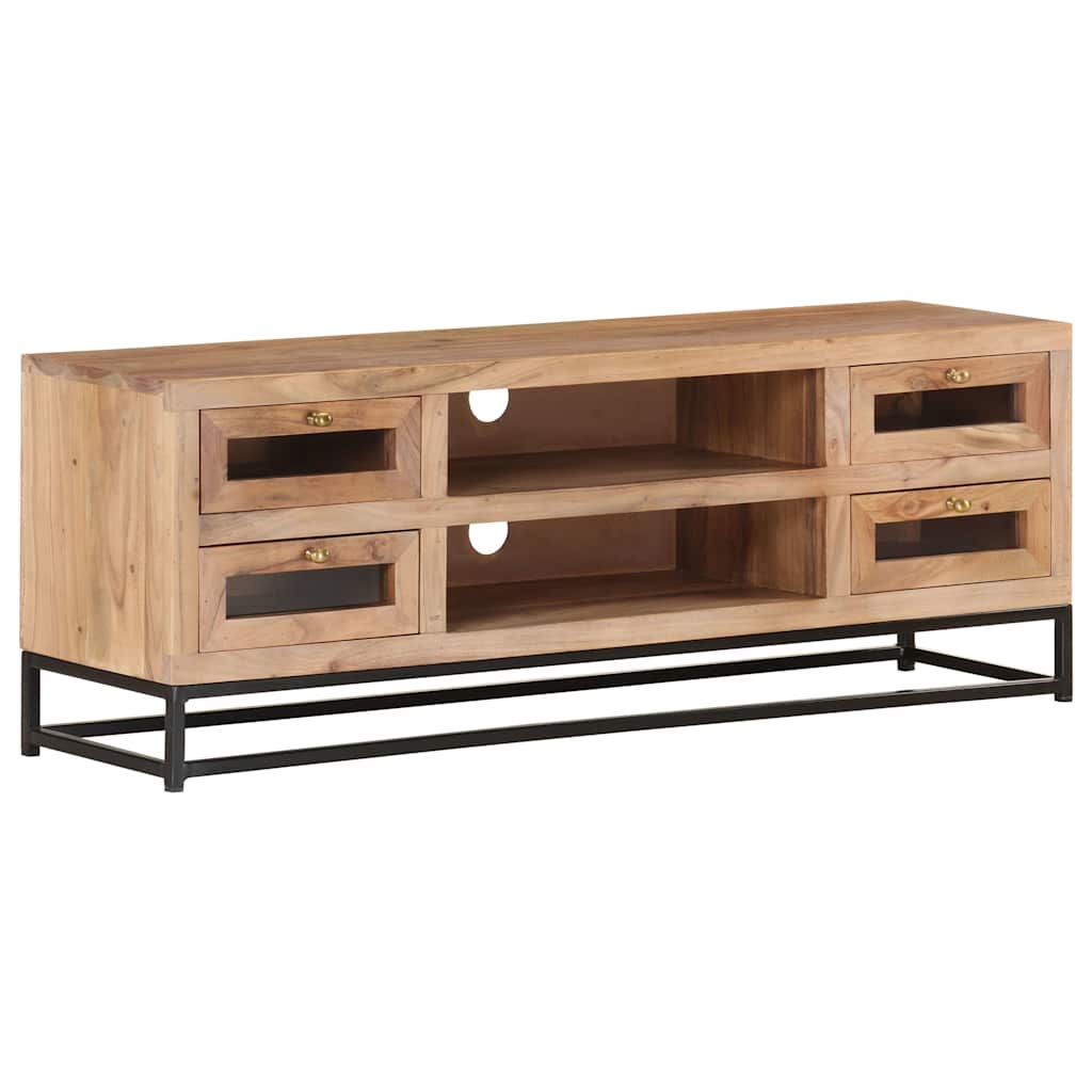 323503 vidaXL TV Cabinet 110x30x40 cm Solid Acacia Wood