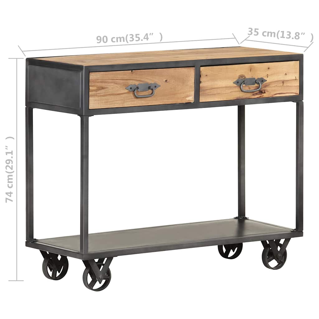 323516 vidaXL Console Table 90x35x74 cm Solid Reclaimed Wood