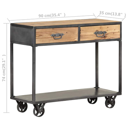 323516 vidaXL Console Table 90x35x74 cm Solid Reclaimed Wood