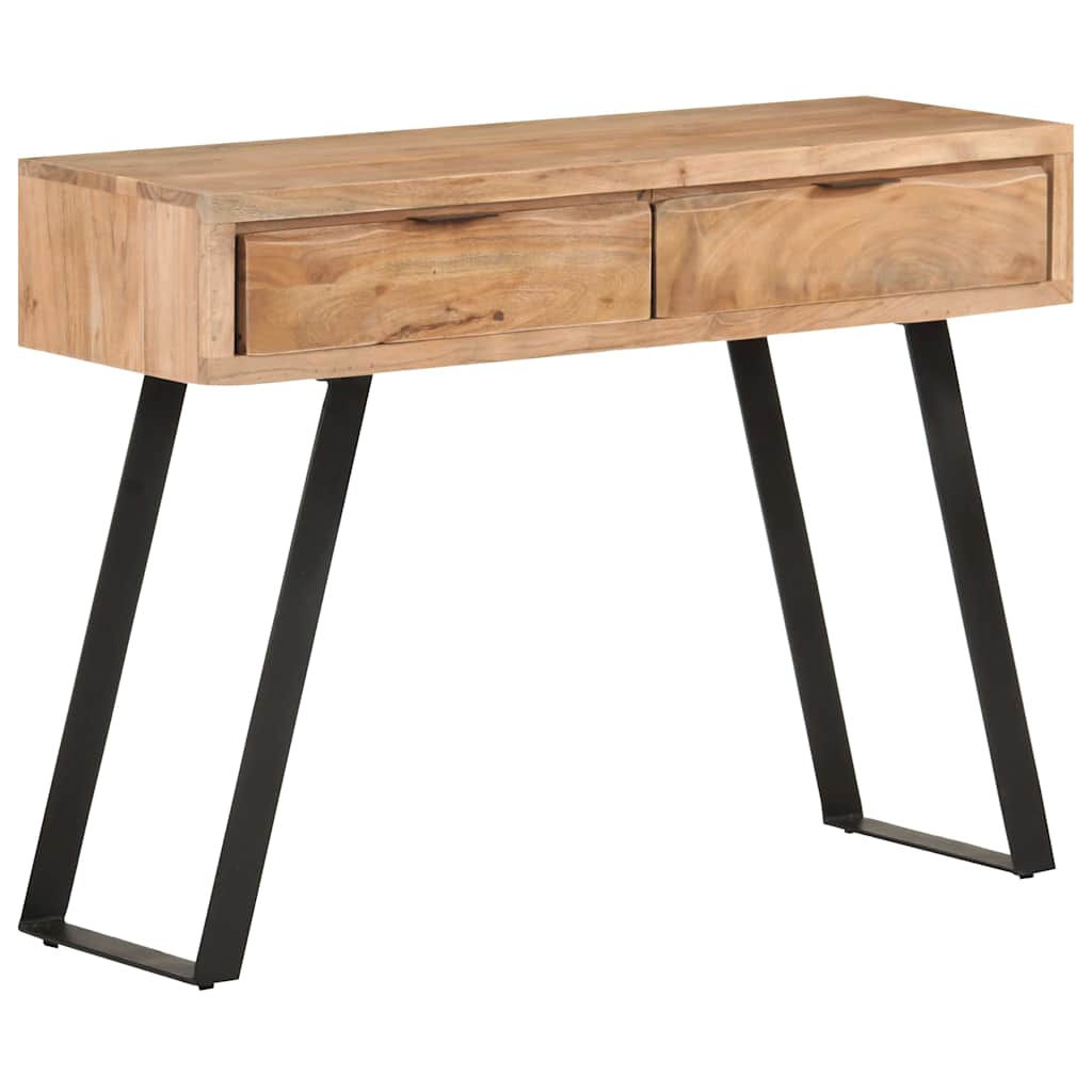 323522 vidaXL Console Table 100x35x76 cm Solid Acacia Wood with Live Edges