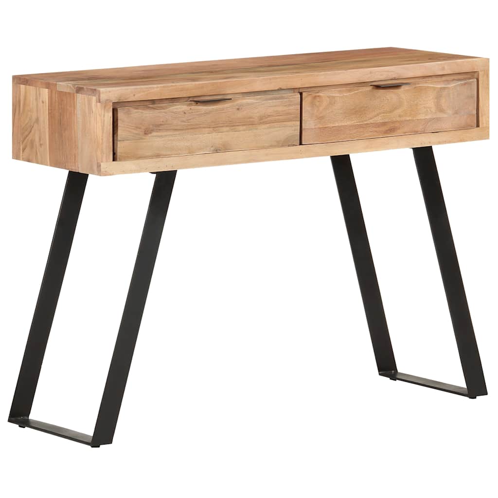 323522 vidaXL Console Table 100x35x76 cm Solid Acacia Wood with Live Edges