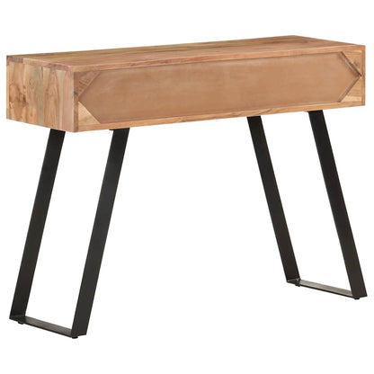 323522 vidaXL Console Table 100x35x76 cm Solid Acacia Wood with Live Edges