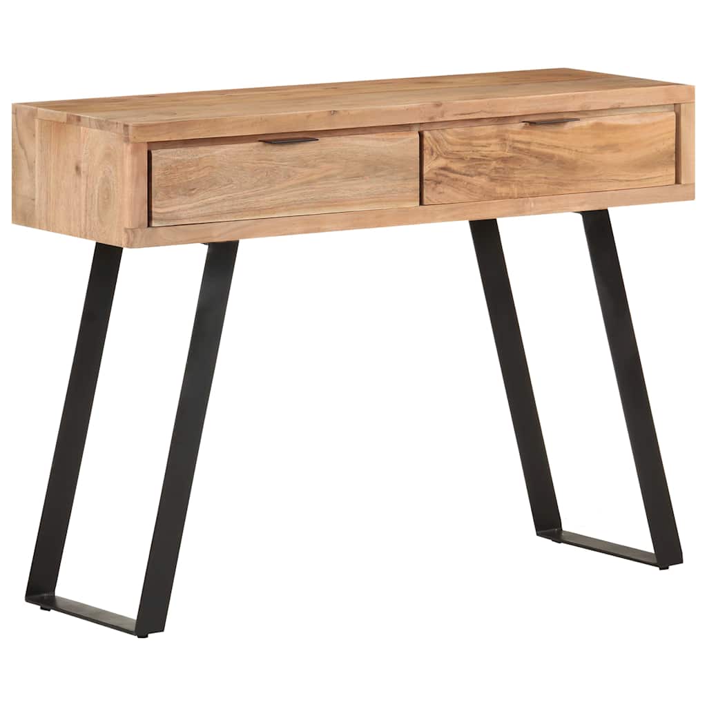 323522 vidaXL Console Table 100x35x76 cm Solid Acacia Wood with Live Edges