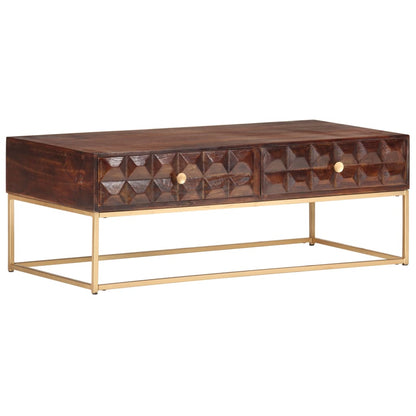 Coffee Table 112x50x40 cm Solid Mango Wood