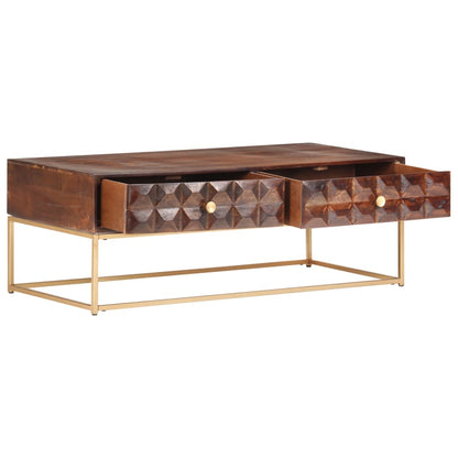 Coffee Table 112x50x40 cm Solid Mango Wood
