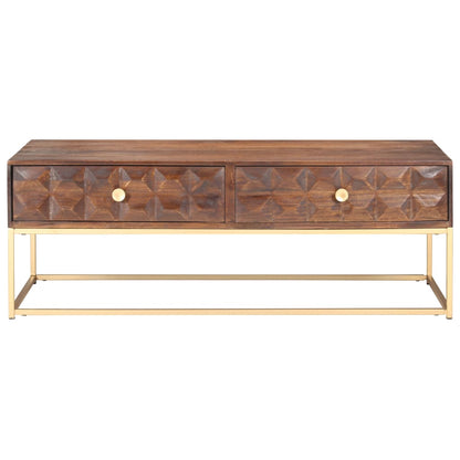 Coffee Table 112x50x40 cm Solid Mango Wood