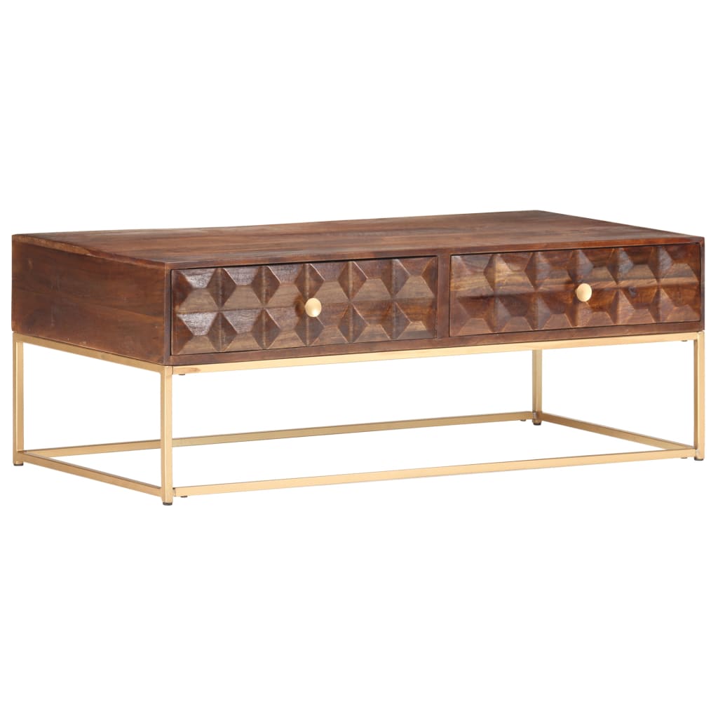 Coffee Table 112x50x40 cm Solid Mango Wood