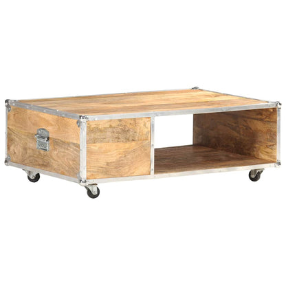 323408 vidaXL Coffee Table 89x59x33 cm Solid Rough Mango Wood