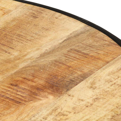 321931 vidaXL Coffee Table Black 68x68x36 cm Solid Rough Mango Wood
