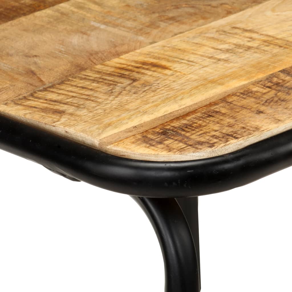 Close-up of the durable solid mango wood used in Bar Chairs 4 pcs Solid Mango Wood for a rich texture.
