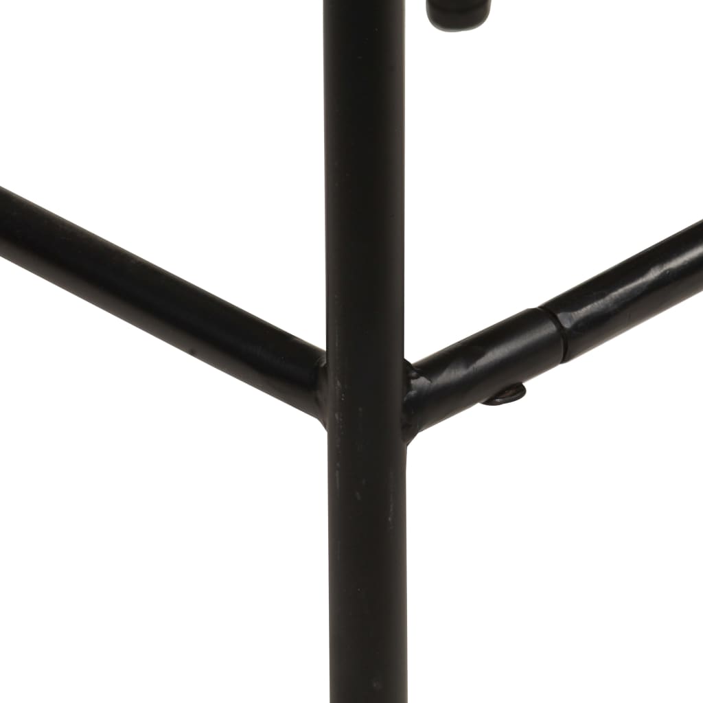 Stylish Bar Chairs 4 pcs Solid Mango Wood featuring a powder-coated steel frame for added stability.