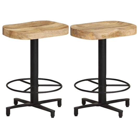 Bar Stools 2 pcs 52 cm Solid Mango Wood