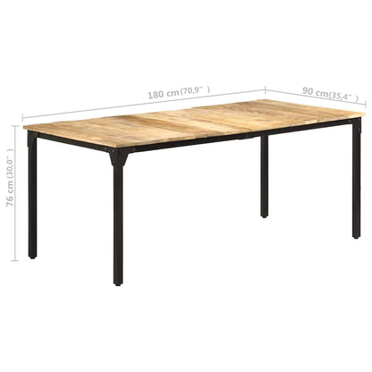 Dining Table 180x90x76 cm Rough Mango Wood