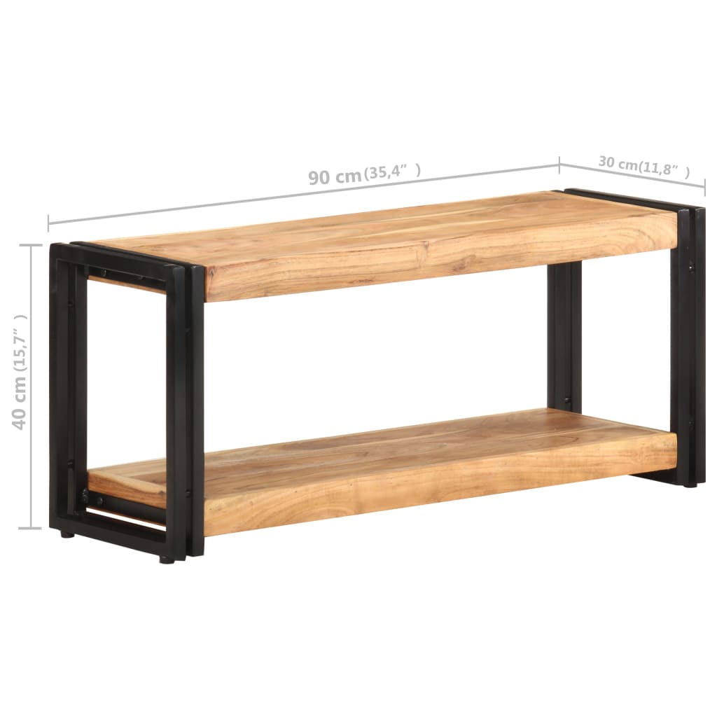 TV Cabinet | Wooden tones | Solid acacia wood | 90 cm | TV Cabinet