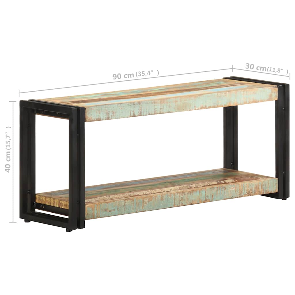 321979 vidaXL TV Cabinet 90x30x40 cm Solid Reclaimed Wood