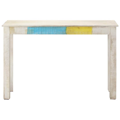 323556 vidaXL Console Table White 115x35x77 cm Rough Mango Wood