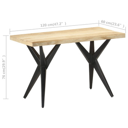 Dining Table 120x60x76 cm Solid Mango Wood