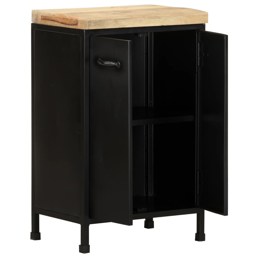 Sideboard | Rough mango wood with a natural finish and black iron