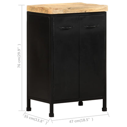 Sideboard | Rough mango wood with a natural finish and black iron