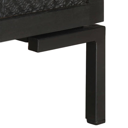 323577 vidaXL TV Cabinet Black 115x30x46 cm Solid Mango Wood