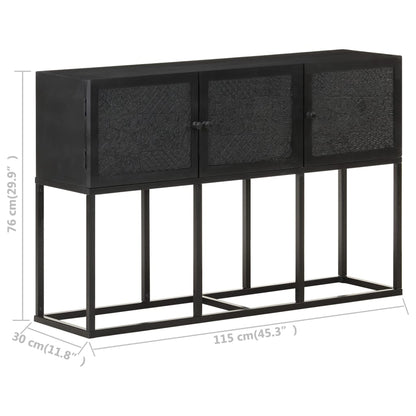 Sideboard | Black | Solid Mango Wood | Sideboard | Rectangular