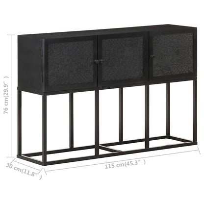 323579 vidaXL Sideboard 115x30x76 cm Solid Mango Wood