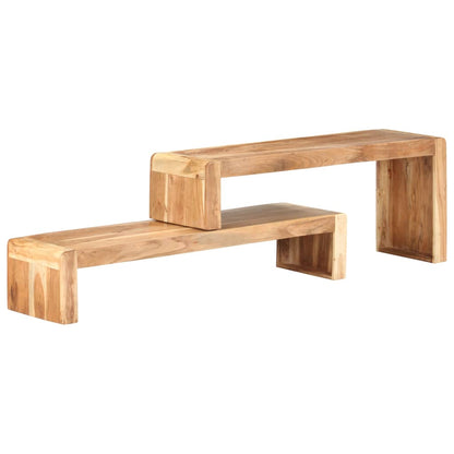 323589 vidaXL 2 Piece TV Cabinet Solid Acacia Wood