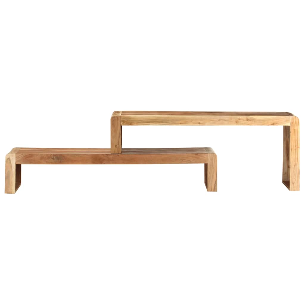 323589 vidaXL 2 Piece TV Cabinet Solid Acacia Wood