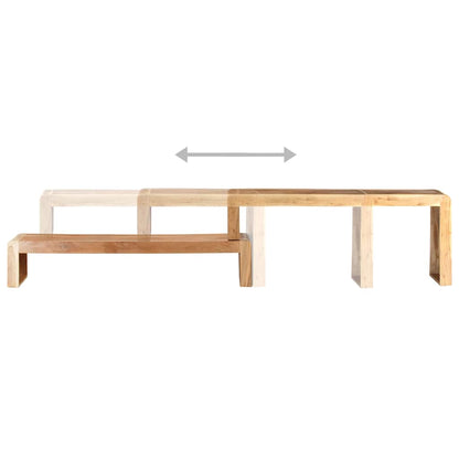 323589 vidaXL 2 Piece TV Cabinet Solid Acacia Wood