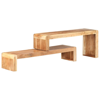 323589 vidaXL 2 Piece TV Cabinet Solid Acacia Wood