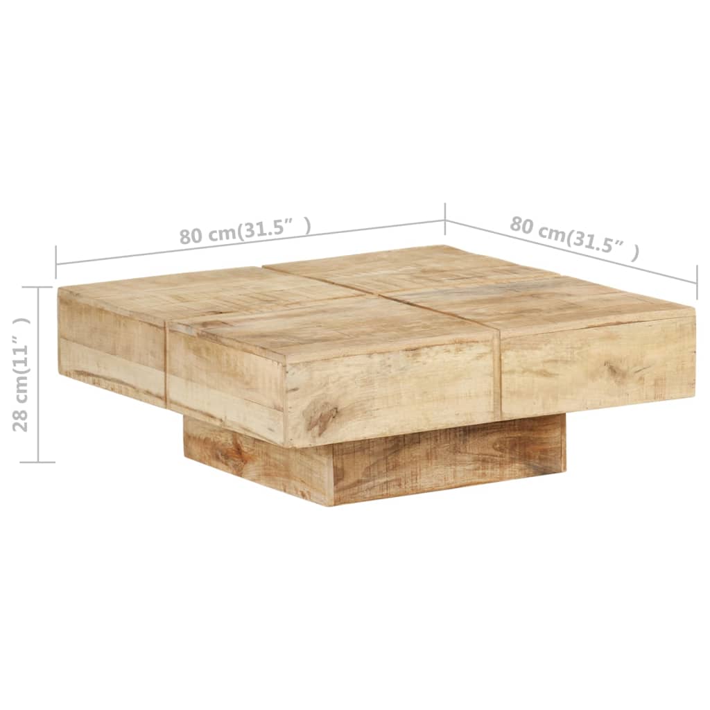 Coffee Table | Natural Wood | Solid Mango Wood | Medium | Coffee Table