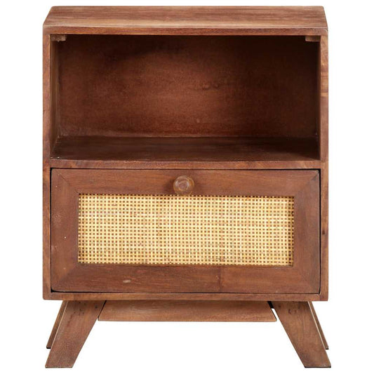 323597 vidaXL Bedside Cabinet 40x30x50 cm Solid Mango Wood