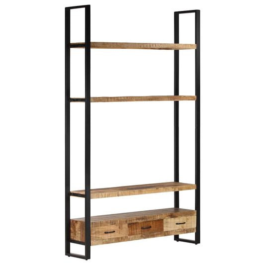 321052 vidaXL Bookshelf 118x30x200 cm Solid Rough Mango Wood