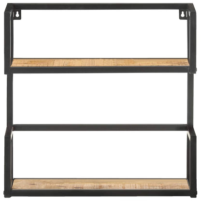Wall Shelf 80x20x60 cm Rough Mango Wood