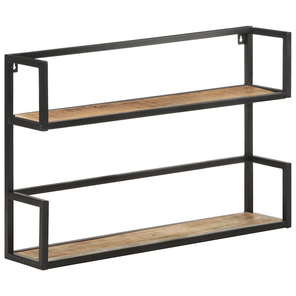 Wall Shelf 80x20x60 cm Rough Mango Wood