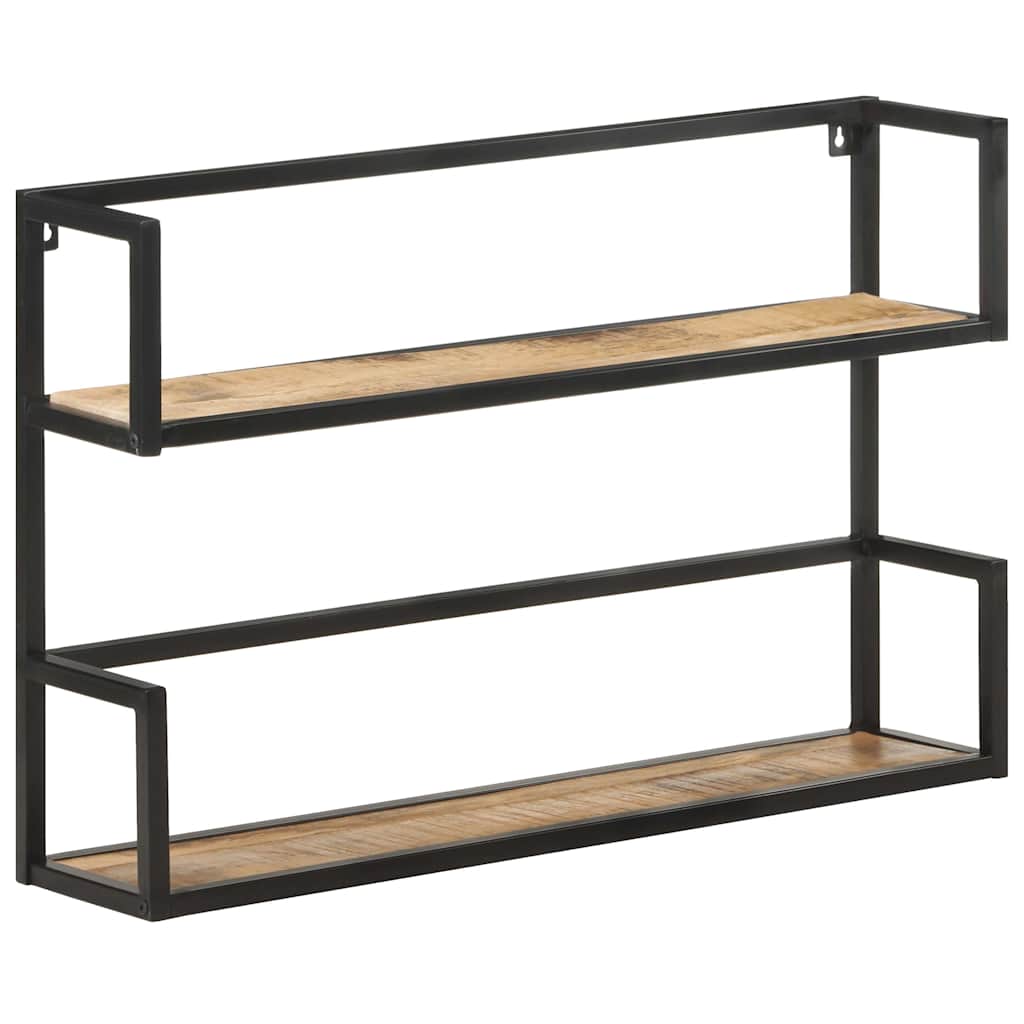 Wall Shelf 80x20x60 cm Rough Mango Wood