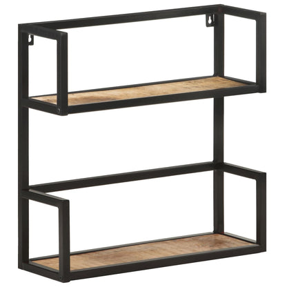 Wall Shelf 60x20x60 cm Rough Mango Wood