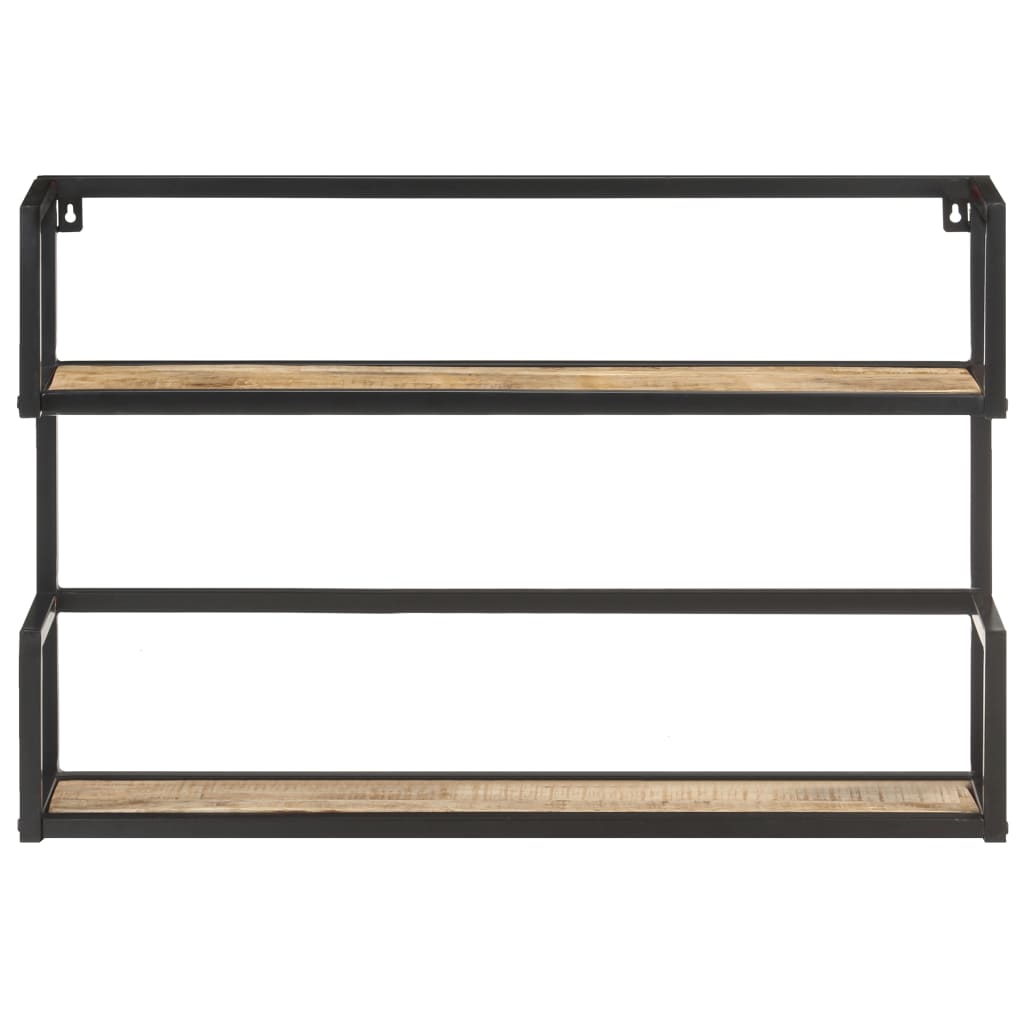 Wall Shelf 60x20x60 cm Rough Mango Wood