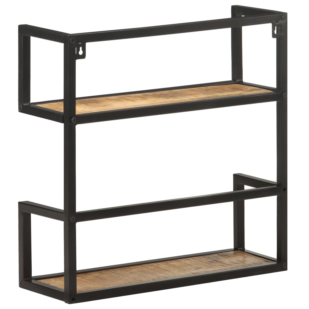Wall Shelf 60x20x60 cm Rough Mango Wood