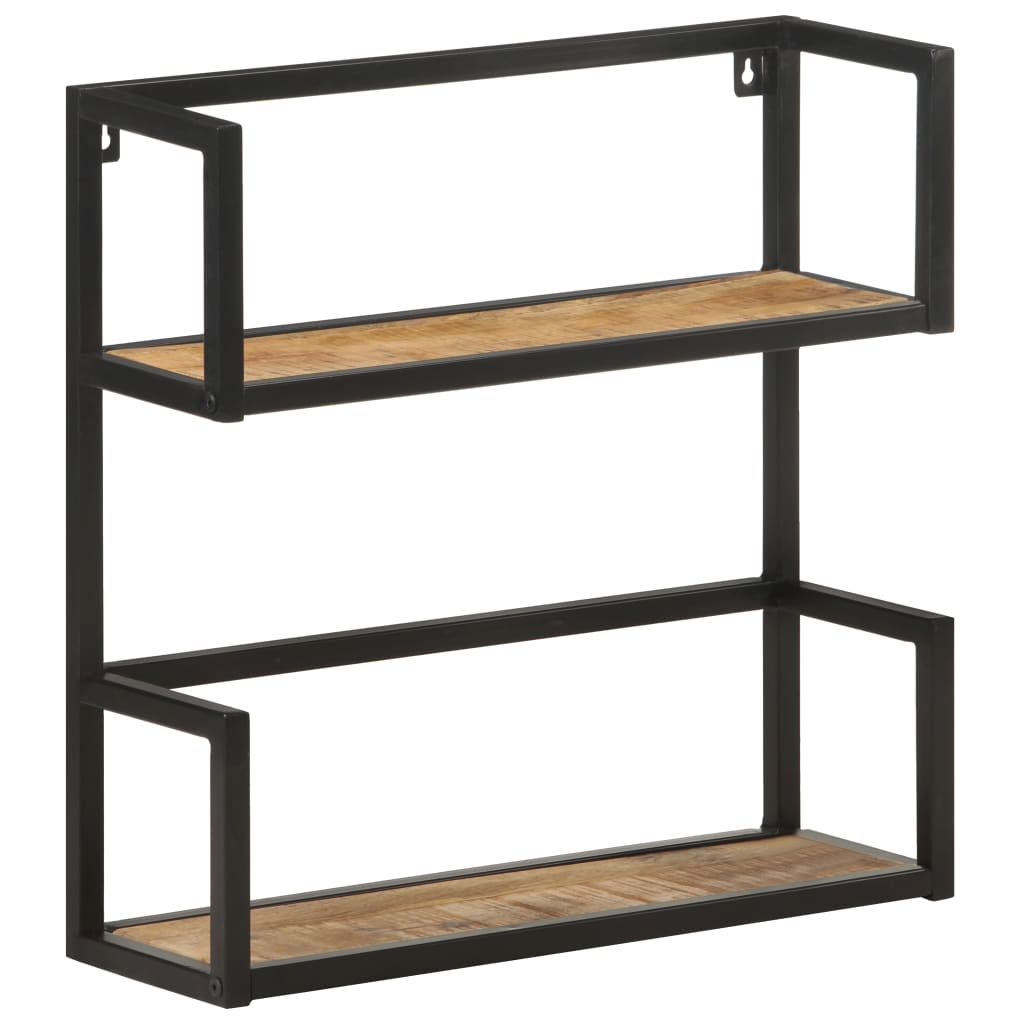 Wall Shelf 60x20x60 cm Rough Mango Wood