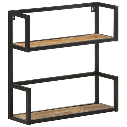 Wall Shelf 60x20x60 cm Rough Mango Wood