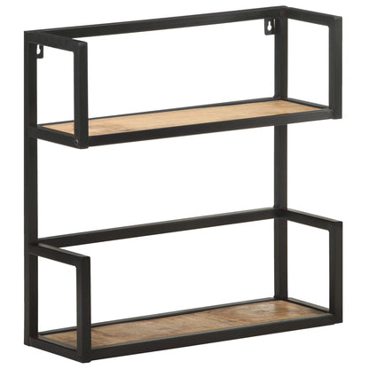 Wall Shelf 60x20x60 cm Rough Mango Wood