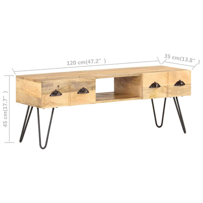 321790 vidaXL TV Cabinet 120x35x45 cm Solid Mango Wood