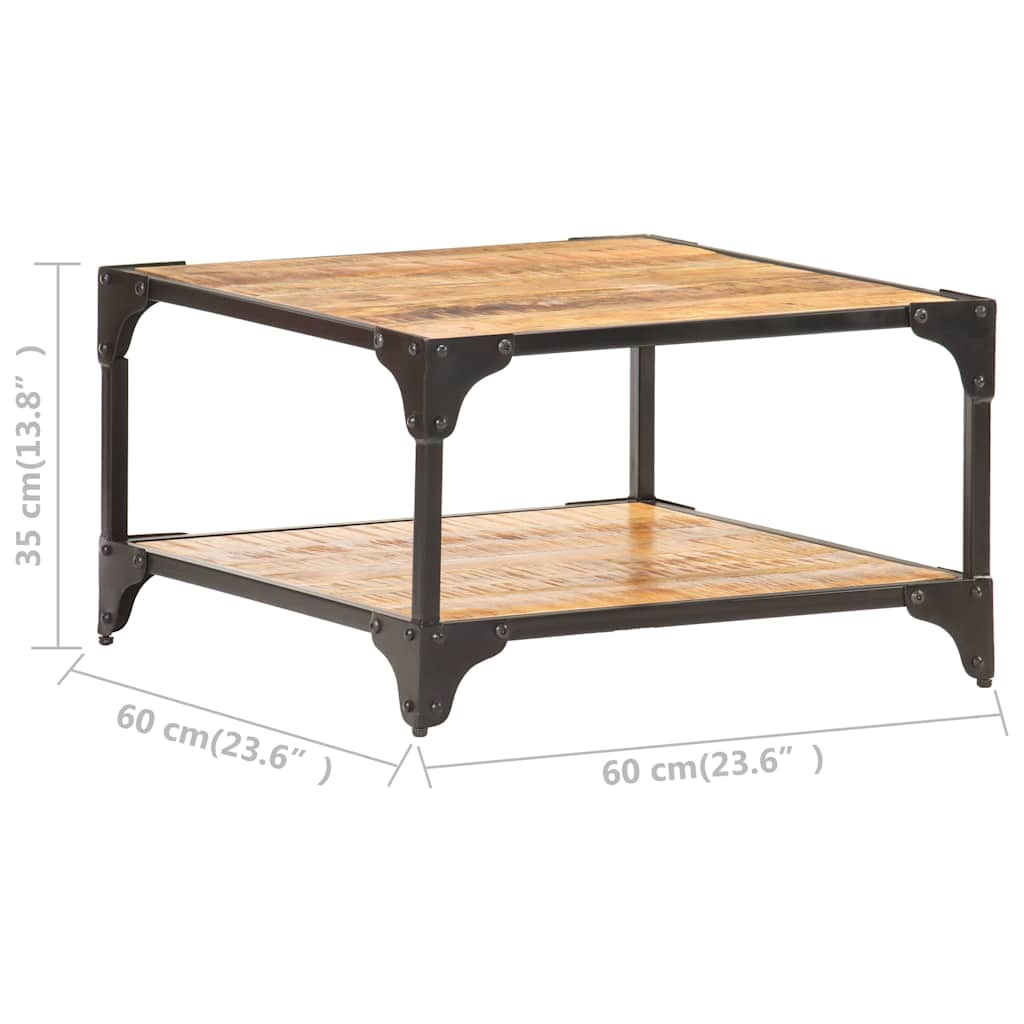 321794 vidaXL Coffee Table 60x60x35 cm Solid Mango Wood