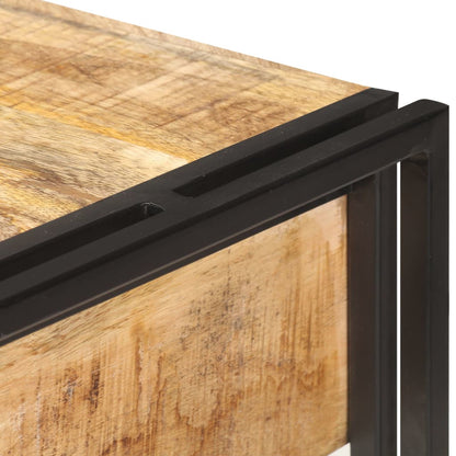 Sideboard 120x30x75 cm Solid Rough Mango Wood