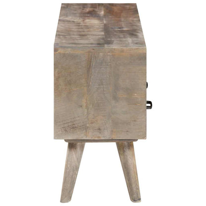 321805 vidaXL TV Cabinet Grey 130x35x51 cm Solid Rough Mango Wood