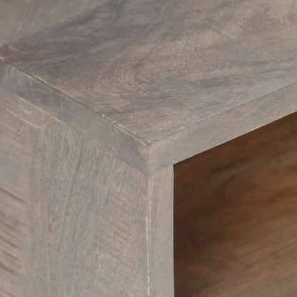 321805 vidaXL TV Cabinet Grey 130x35x51 cm Solid Rough Mango Wood