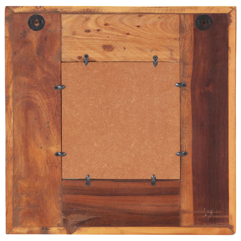 Mirror with Buddha Cladding 50x50 cm Solid Reclaimed Wood