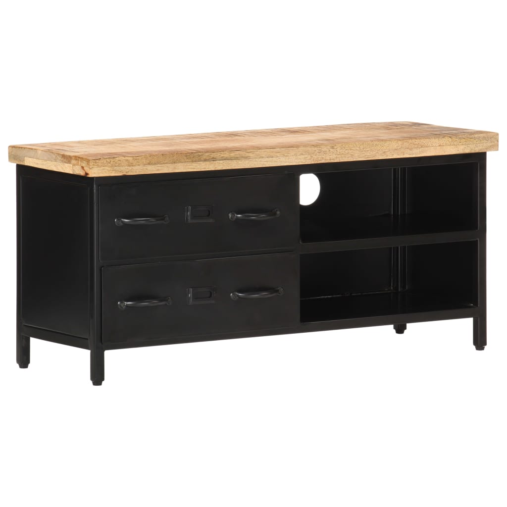 320662 vidaXL TV Cabinet 90x30x41 cm Rough Mango Wood